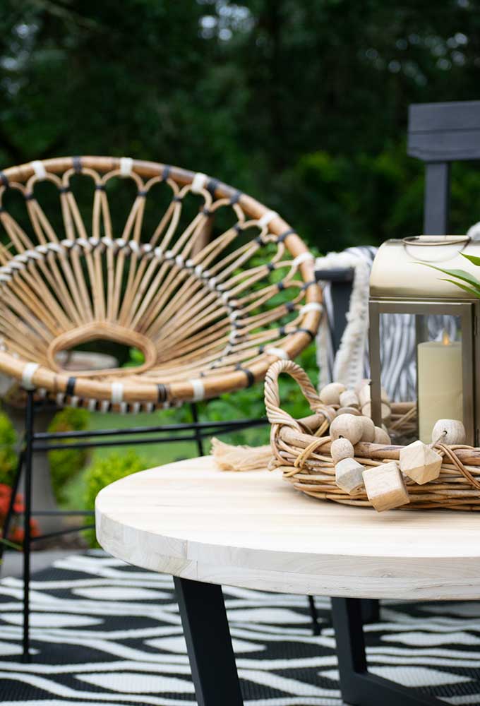 Sophisticated Bohemian Outdoor Setting|Article|Boho Patio|decorate bohemian|patio update|outdoor entertaining| myarticle|boho home decor|sophisticated boho|scandinavian home|boho outdoor furniture|bohemian furniture|boho chic patio ideas|boho outdoor spaces|bohemian outdoor rug|Hallstrom Home