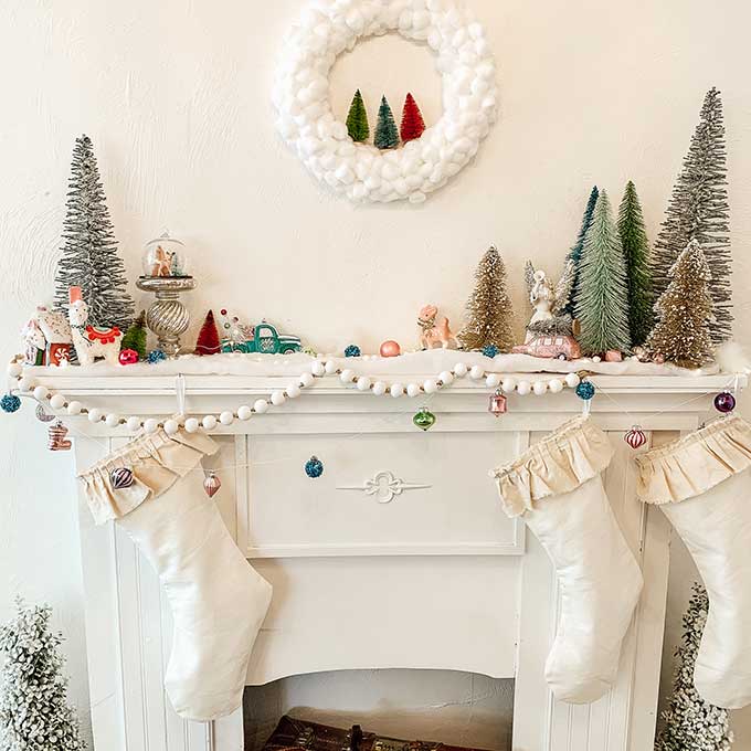 Diy Cotton Ball Wreath Easy Holiday Craft Hallstrom Home