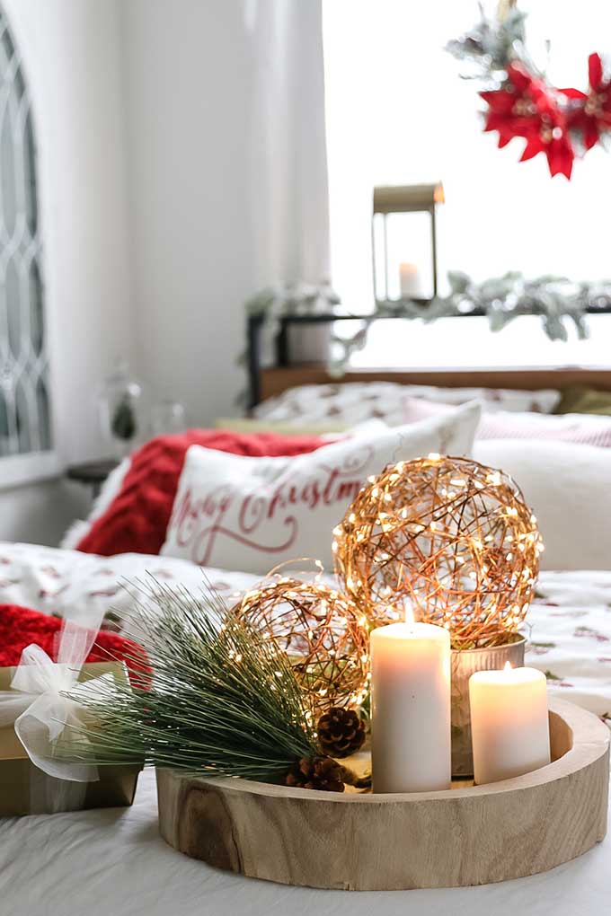 How to Decorate Your Bedroom for Christmas in 6 Steps |Christmas Bedroom|easy Christmas|farmhouse Christmas|merry Christmas|farmhouse Style|copper mugs|merry Christmas|cottage Christmas|easy Christmas Style|pom pom pillow|christmas style|easy christmas bedroom|diy Christmas|plaid Christmas|Holiday decor|holiday home style|Hallstrom Home