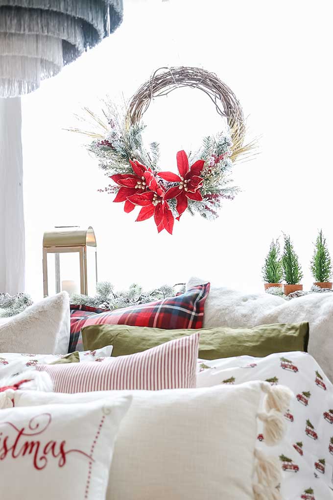 How to Decorate Your Bedroom for Christmas in 6 Steps |Christmas Bedroom|easy Christmas|farmhouse Christmas|merry Christmas|farmhouse Style|copper mugs|merry Christmas|cottage Christmas|easy Christmas Style|pom pom pillow|christmas style|easy christmas bedroom|diy Christmas|plaid Christmas|Holiday decor|holiday home style|Hallstrom Home