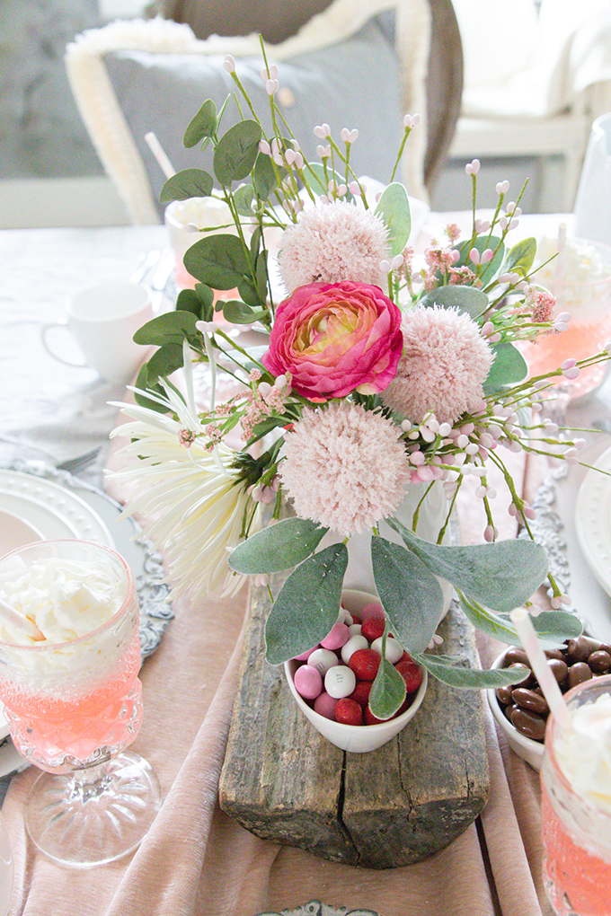 Valentine's Table Setting |Valentines Party|Romantic Valentines|Shabby Chic Decor|Pink Valentines|Valentines Table Setting|Romantic Valentines Table Setting|Pink Tablescape|Farmhouse Table Setting|Valentines Party Tablescape|French Farmhouse|Valentines Party|Romantic Table|Hallstrom Home