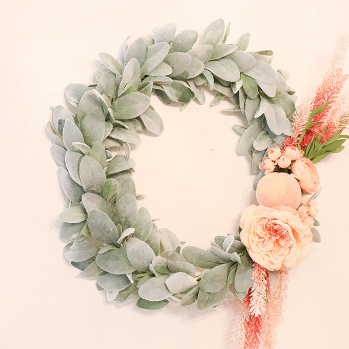 How To Make a Spring Wreath; Step By Step Guide |wreath diy|spring wreath|front door wreath|shabby chic wreath|farmhouse wreath|farmhouse decor|mudroom|mudroom update|brick wall|angel statue|easter wreath|easter egg wreath|farmhouse style|white farmhouse|farmhouse mudroom|wreath tutorial|Hallstrom Home