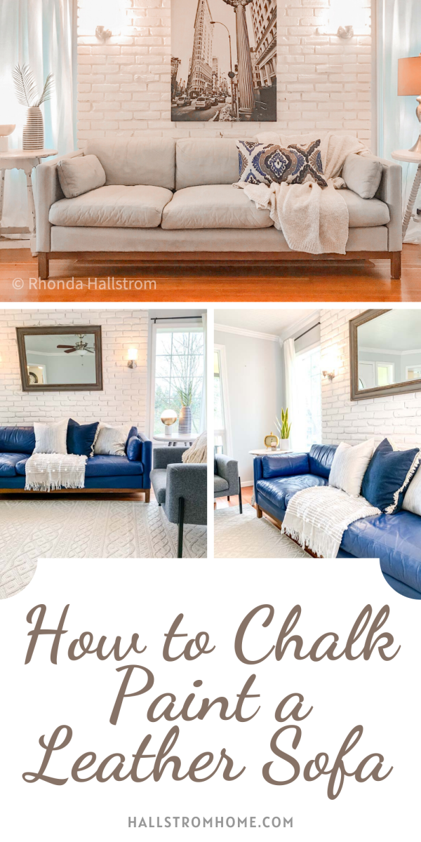 How to Chalk Paint a Leather Sofa Hallstrom Home
