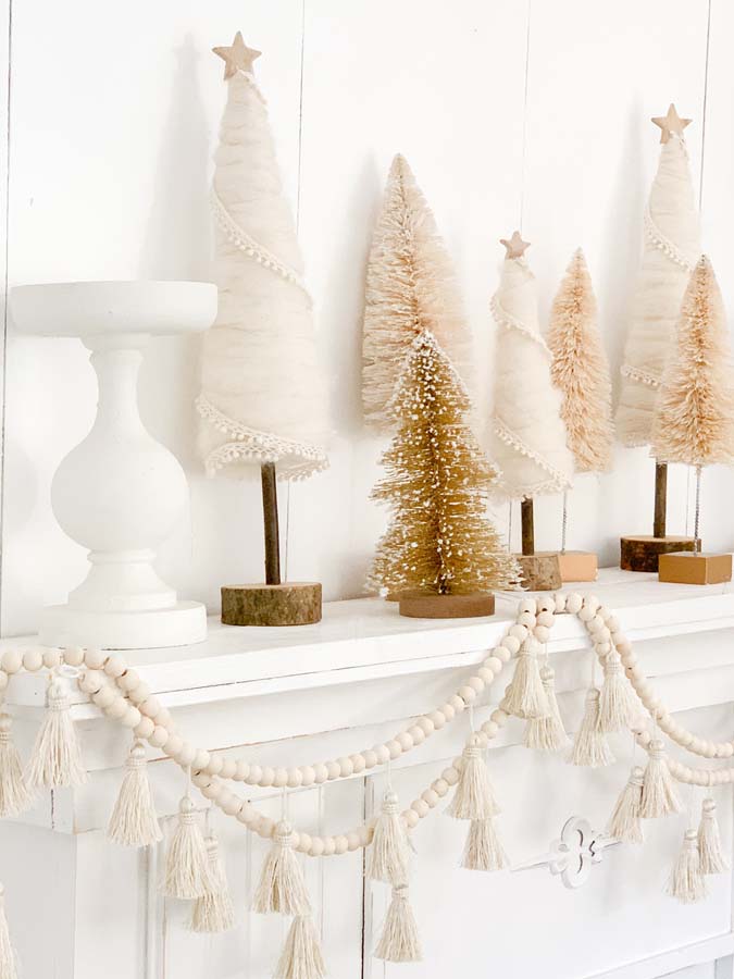 DIY Wood Bead Garland with Tassels |Garland DIY|wood garland|beaded garland|tassel garland|christmas diy|farmhouse diy|easy diy craft|kids craft|easy beaded garland|Holiday wood bead garland|HallstromHome