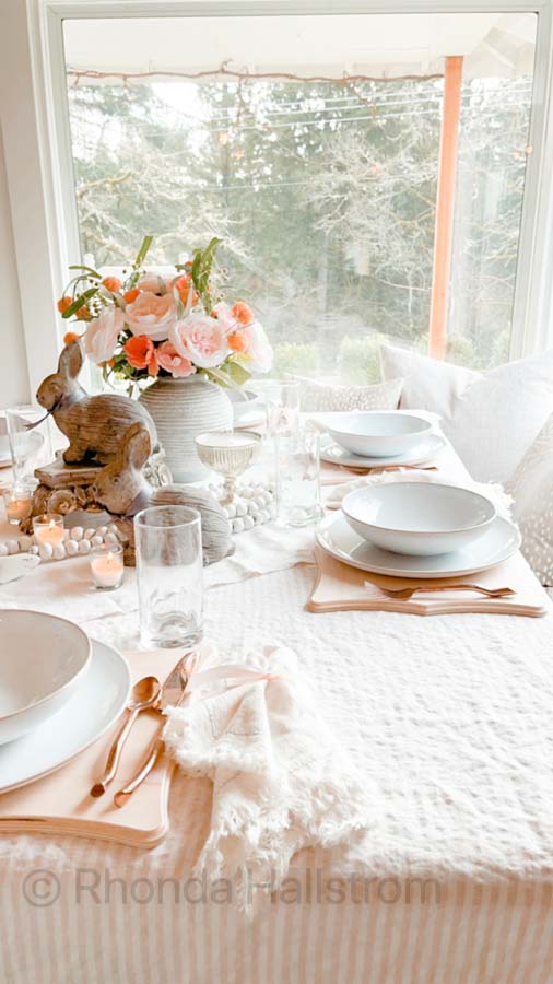 How To Style a Farmhouse Inspired Valentine's Day Tablescape 