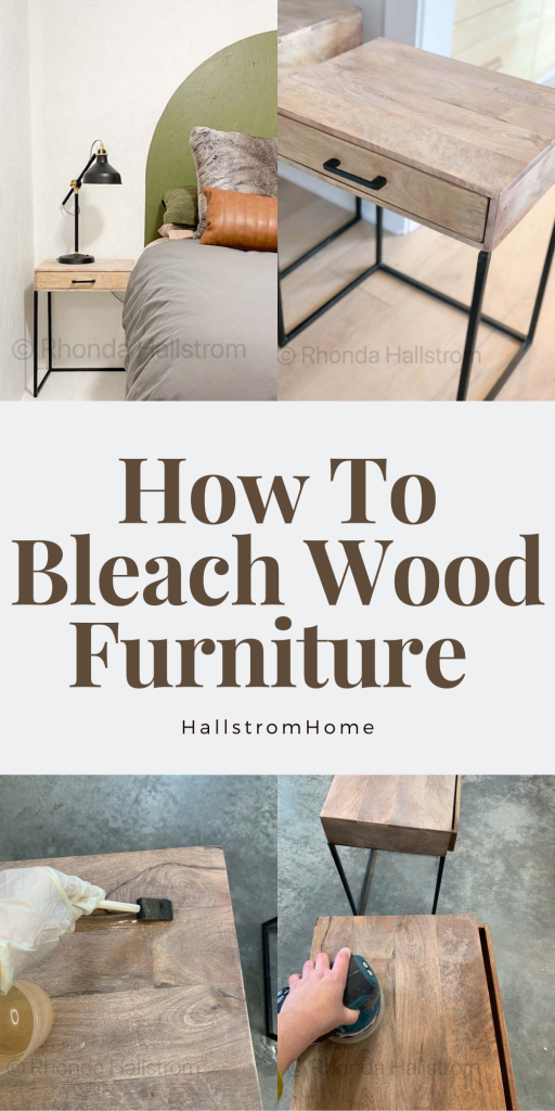 How to Bleach Wood Furniture / easy bleaching tips and tricks / wood bleach preparation / bleaching wood tutorial / step by step wood bleaching / how to sand wood furniture / hygge style wood / Scandinavian home decor / before and after / modern farmhouse / how to prepare bleaching wood furniture / wood tables / metal tables / simple diy home decor / wood furniture tutorial / HallstromHome