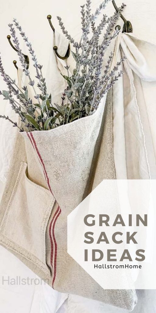 Grain Sack Ideas / How to Use A Grain Sack / Grain Sack Bags / Grain Sack Fabric / Grain Sack Totes / Hand Made Bags / Home Made Bags / Hand Made Purse / Grain Sack Purse / HallstromHome