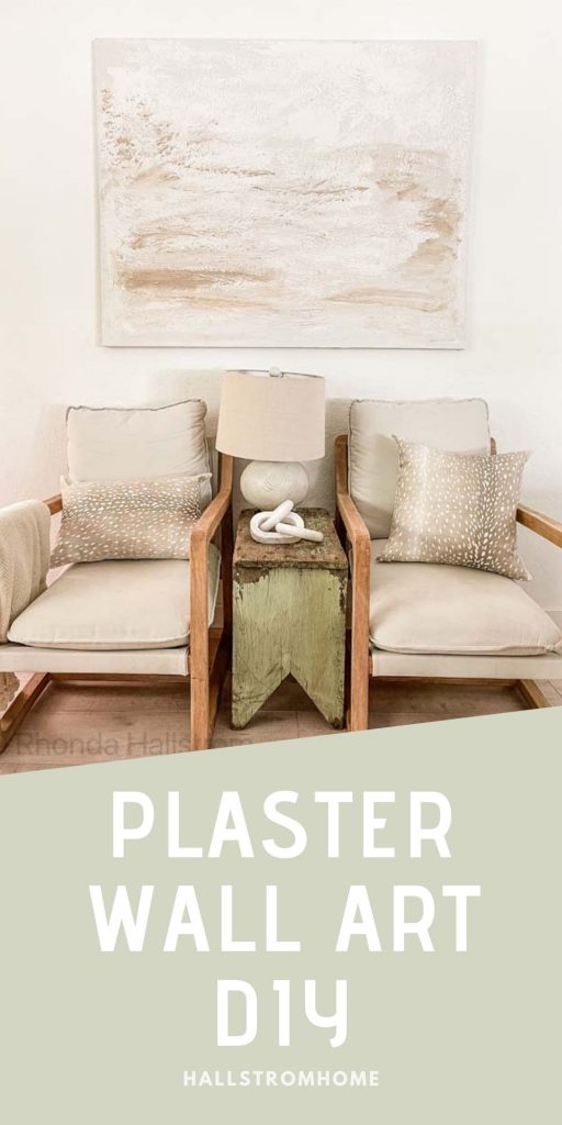 Plaster Wall Art DIY / Plaster Wall Hanging Art / diy plaster wall art / plaster wall art ideas/ how to make plaster wall art / how to apply plaster on canvas / modern wall decor large / HallstromHome