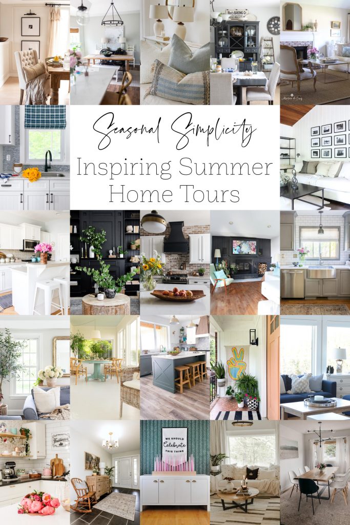 Modern Farmhouse Home Tour / Farmhouse kitchen tour / farmhouse living room tour / farmhouse dining room / modern bedroom / farmhouse home decor / modern farmhouse remodel and tour / living room mantel / bedroom decor / summer farmhouse style / HallstromHome