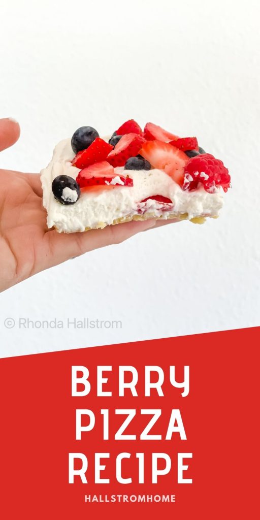 Berry Pizza Recipe / Mixed Berry Pizza / Brunch Pizza / Dessert Pizza / Summer Dessert / Strawberry Blueberry Pizza / HallstromHome