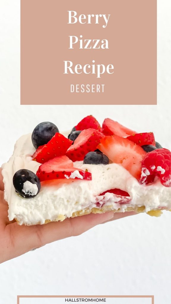 Berry Pizza Recipe / Mixed Berry Pizza / Brunch Pizza / Dessert Pizza / Summer Dessert / Strawberry Blueberry Pizza / HallstromHome