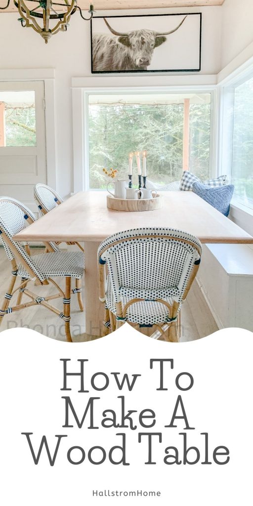 How To Make A Wood Table / Homemade Table / DIY Wood Table / How To Make Wood Table / Wood Table Tutorial / Hand Crafted Table / HallstromHome