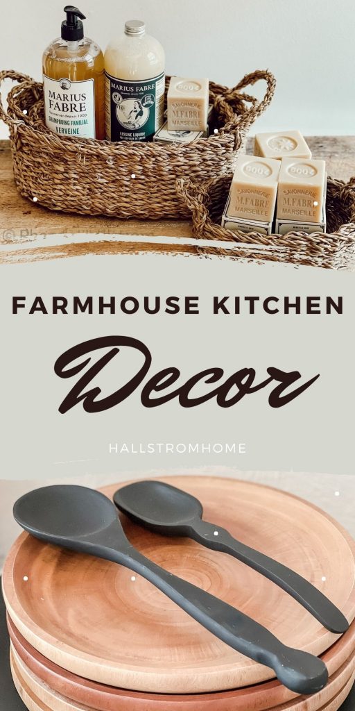 Farmhouse Kitchen Decor Ideas / Kitchen Decor Farmhouse / Kitchen Essentials / Kitchen Essentials List / List of Kitchen essentials / Themes for Kitchen Decor / Modern Farmhouse Kitchen Decor / Modern Farmhouse Decor / Organic Soap /  HallstromHome