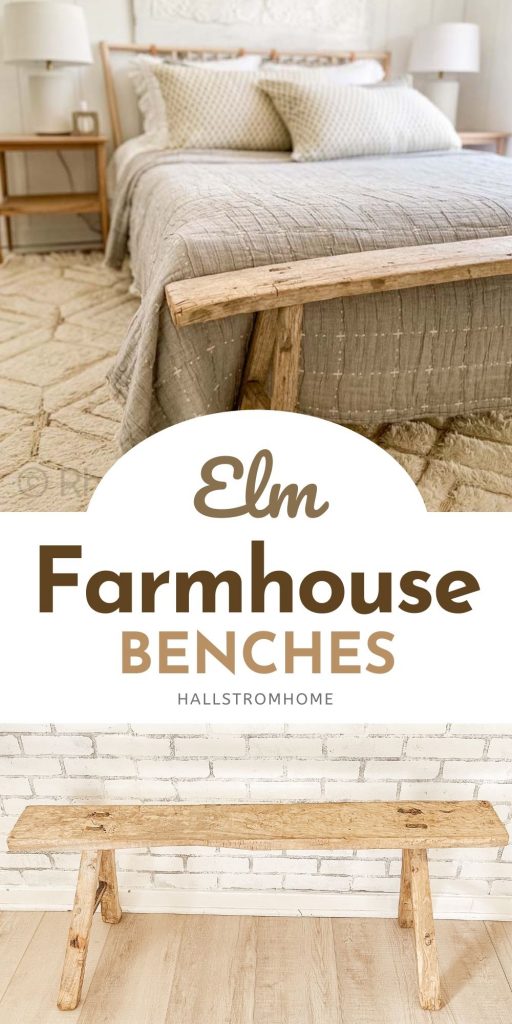 Farmhouse Style Benches / Farmhouse Benches / Farmhouse Kitchen Bench / Rustic Wood Benches / Wood Benches for Bedroom / Wood Benches Bedroom / Modern Wood Benches / Wood Bench Ideas / HallstromHome