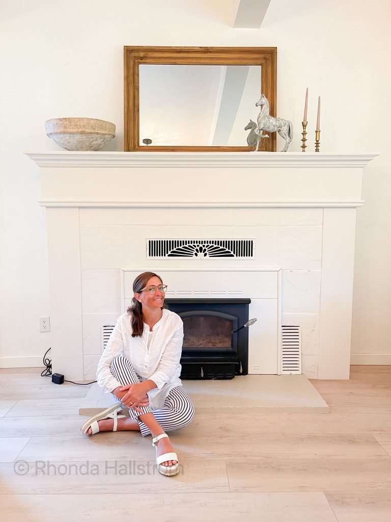 Painting A Fireplace White / Painting Fireplace Mantel / DIY Mantel Fireplace / White Mantel Fireplace / Painting Fireplace Mantel Ideas / Painting Fireplace Stone / HallstromHome