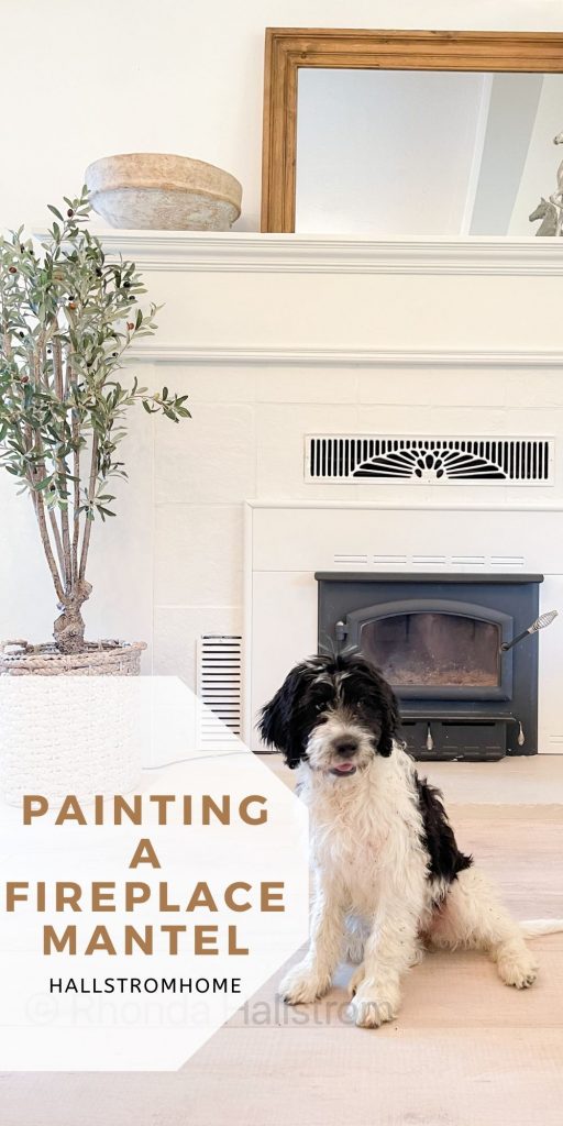 Painting A Fireplace White / Painting Fireplace Mantel / DIY Mantel Fireplace / White Mantel Fireplace / Painting Fireplace Mantel Ideas / Painting Fireplace Stone / HallstromHome