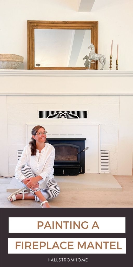 Painting A Fireplace White / Painting Fireplace Mantel / DIY Mantel Fireplace / White Mantel Fireplace / Painting Fireplace Mantel Ideas / Painting Fireplace Stone / HallstromHome