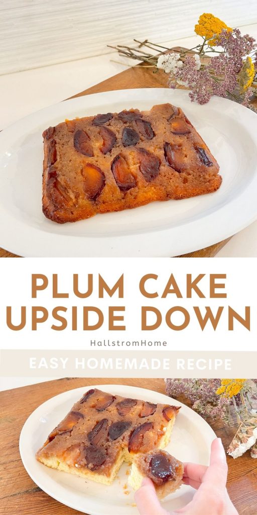 Plum Cake Upside Down / Upside Down Plum Cake Recipe / Upside Down Plum Cake Recipe / Upside Down Cake Recipe / Plum Upside Down Cake / HallstromHome