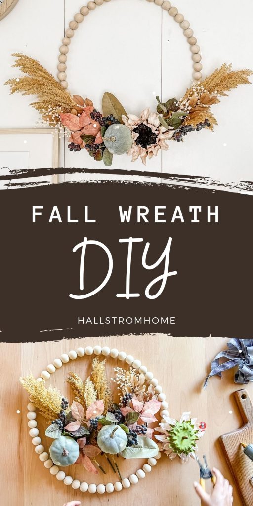 Fall Wreath How To Make / Fall Wreath Ideas DIY / DIY Wreath For Front Door / Fall Wreath DIY / Fall Wreath Making / How To Make Fall Wreath / Fall Wreath For Door / HallstromHome