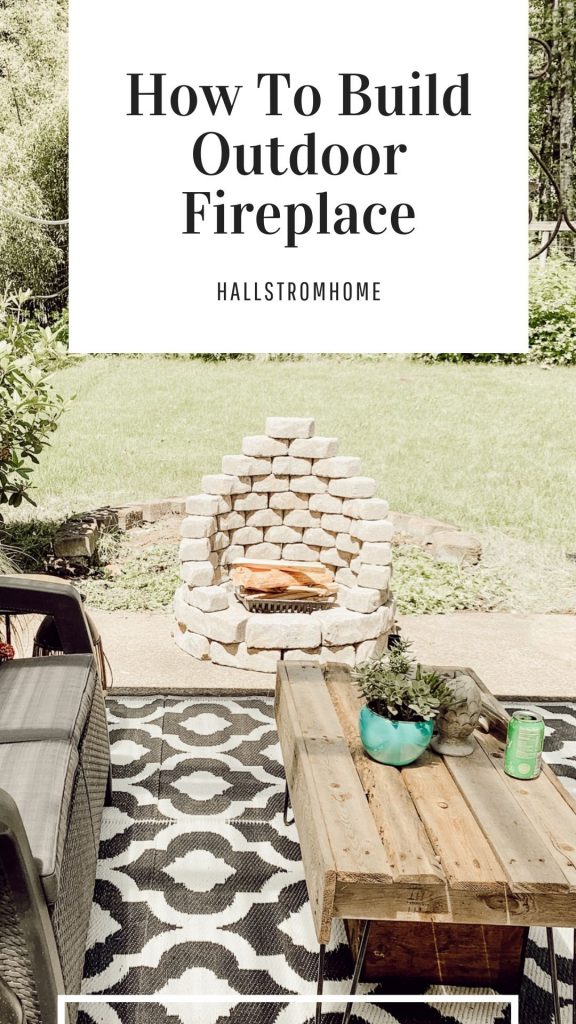 How To Build Outdoor Fireplace / DIY Outdoor Fireplace Ideas / DIY Outdoor Stone Fireplace / How To Make Your Own Outdoor Fireplace / How To Build An Outdoor Fireplace With Cinder Blocks / Outdoor Fireplace With Concrete Blocks / HallstromHome