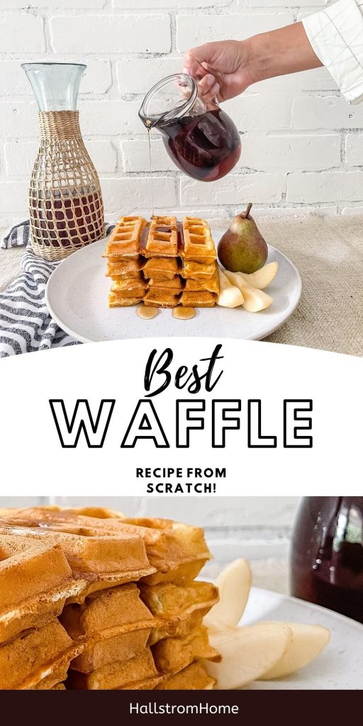 Recipe For Homemade Waffles / Homemade Waffle Batter / Homemade Waffles Easy / Best Recipe For Homemade Waffles / Homemade Waffles With Buttermilk / HallstromHome