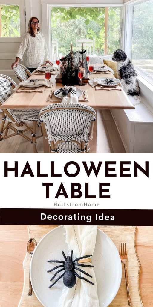 Ideas For Halloween Table Decorations / Easy Halloween Table Decorations / Halloween Tablescape Ideas / Indoor Halloween Decor / DIY Halloween Table Decor Ideas / How To Make Halloween Decor / HallstromHome