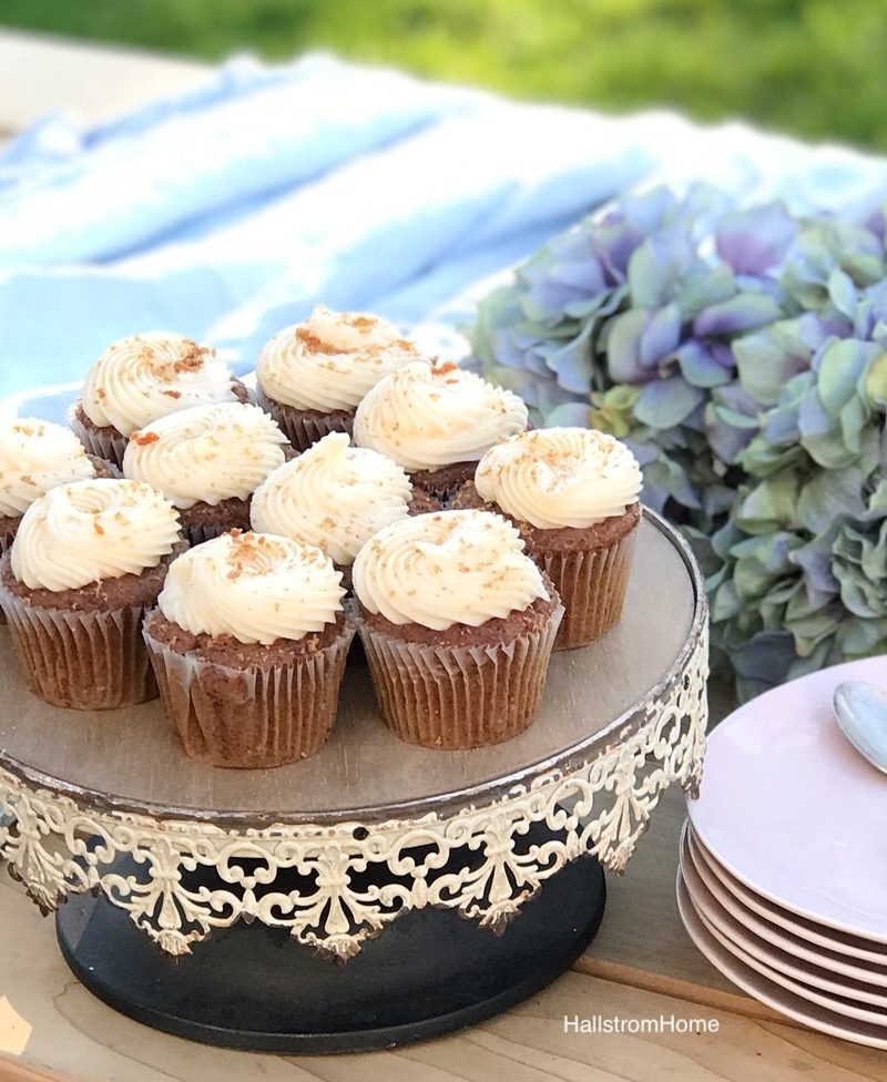 Carrot Cupcakes with Sweet Orange Frosting