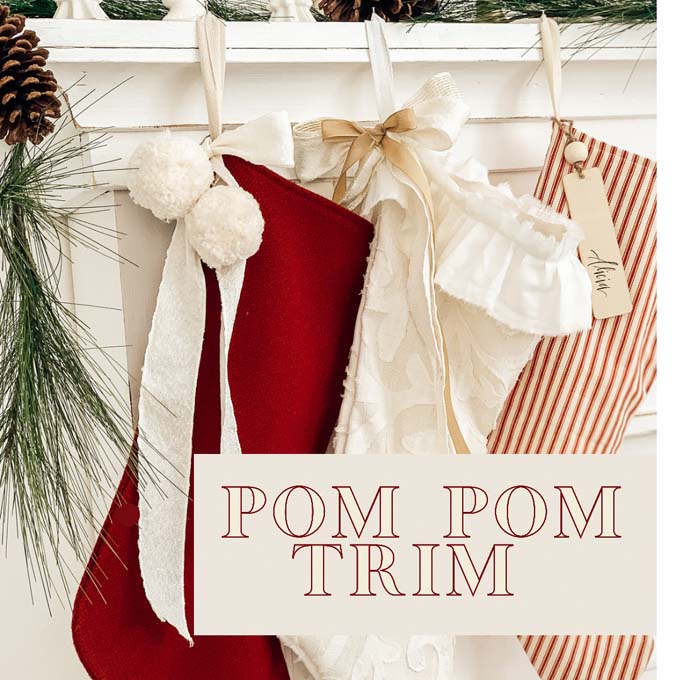 Trim For Christmas Stockings / Christmas Stocking Trim / How To Make Stocking Trim / Christmas Stocking Decorating Ideas / Christmas Stocking Pattern / Stockings With Trim / HallstromHome