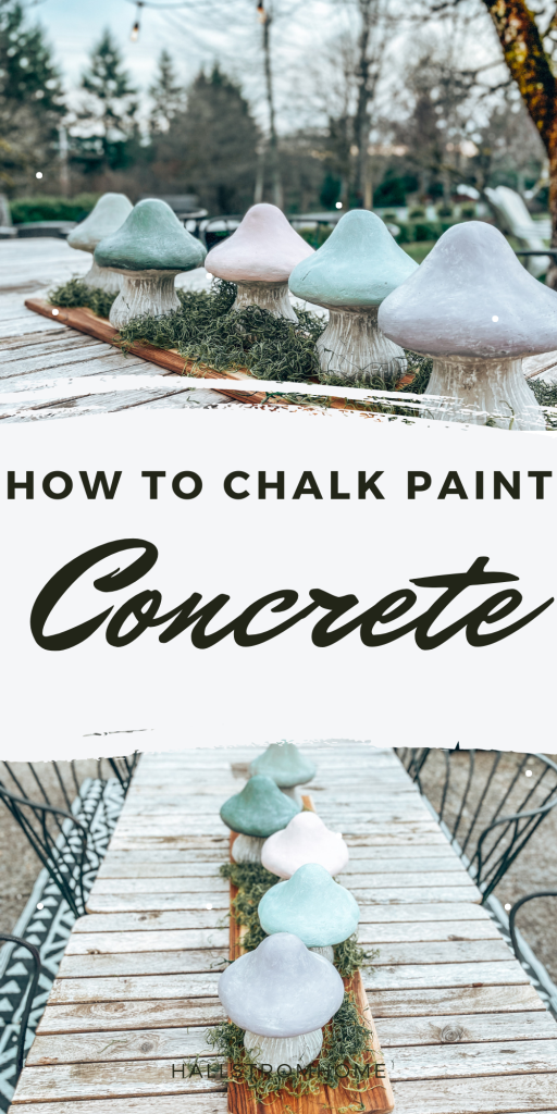 How To Chalk Paint Concrete / Chalk Paint Mushroom / How To Chalk Paint Home Decor / Chalk Painting tips for this year / Chalk Paint Colors / HallstromHome