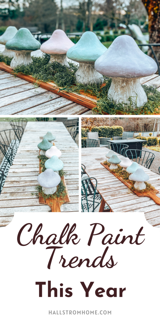 How To Chalk Paint Concrete / Chalk Paint Mushroom / How To Chalk Paint Home Decor / Chalk Painting tips for this year / Chalk Paint Colors / HallstromHome