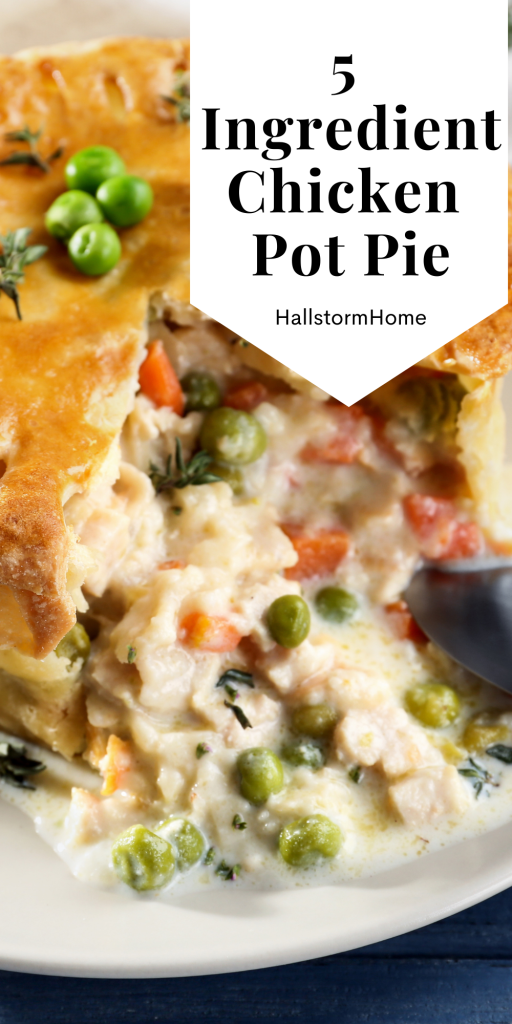 Easy Homemade Chicken Pot Pie / Homemade Chicken Pot Pie Prep / 5 Ingredient Chicken Pot Pie / Easy Dinners For Busy Moms / Hallstromhome