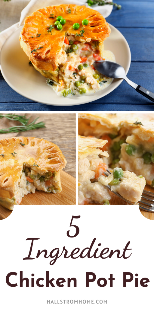 Easy Homemade Chicken Pot Pie / Homemade Chicken Pot Pie Prep / 5 Ingredient Chicken Pot Pie / Easy Dinners For Busy Moms / Hallstromhome