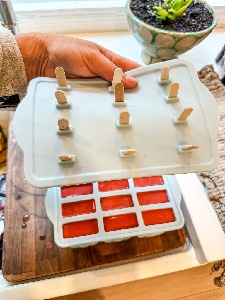 Strawberry Coconut Popsicle/ strawberry popsicle/ summer treat/ summer recipes/ easy recipes/ kids popsicle/ healthy popsicle