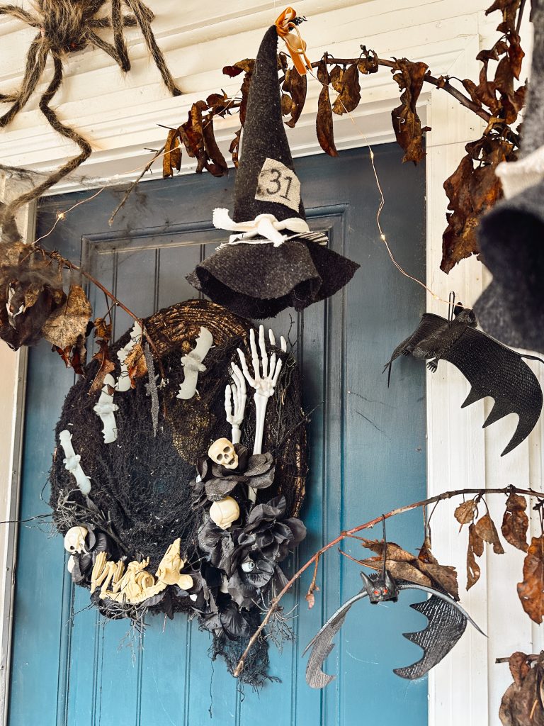 Spooky Halloween Porch/halloween porch/shabby chic halloween/pumpkin decor/creepy halloween/cute halloween/halloween party/party decor/farmhouse halloween/Hallstrom Home