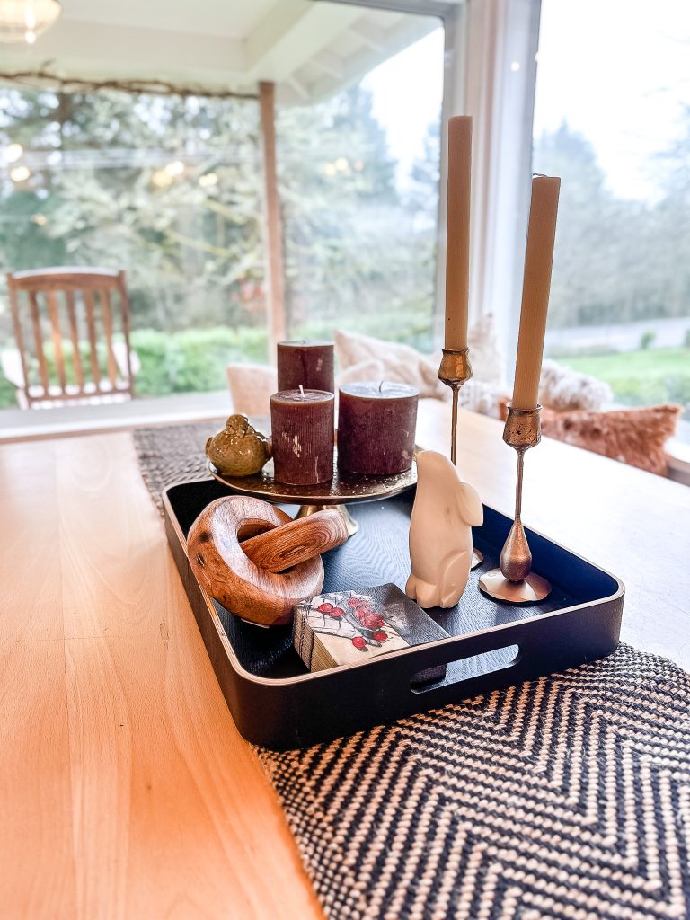 Simple Spring Tablescape/spring decor/easy table decor/farmhouse table/spring home/home refresh/table decor/hallstrom home